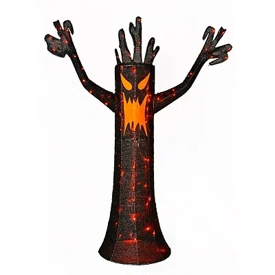 Kirkland's Led Orange & Black Haunted Halloween Tree