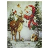 Kirkland's Led Snowman & Reindeer Christmas Canvas Art Print In Multi