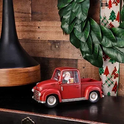 Kirkland's Led Vintage Santa Truck Snow Globe In Multi