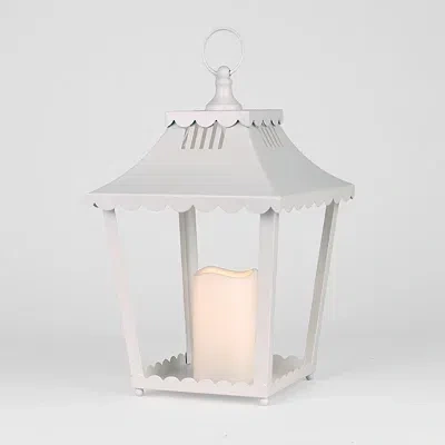 Kirkland's Led White Metal Scalloped Lantern