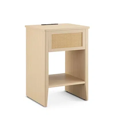 Kirkland's Lennox Natural Rattan Charging End Table In Neutral