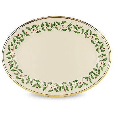 Kirkland's Lenox Holiday Oval Serving Platter In Multi