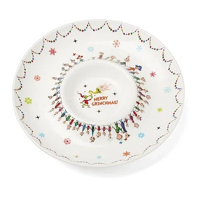 Kirkland's Lenox Merry Grinchmas Chip & Dip Bowl In Multi