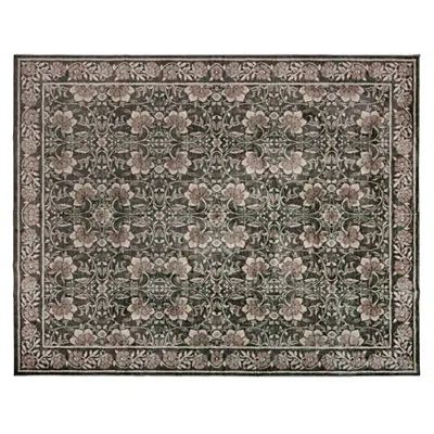 Kirkland's Leo Floral Washable Area Rug In Green