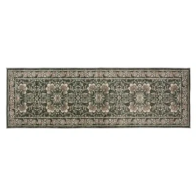 Kirkland's Leo Floral Washable Runner In Green