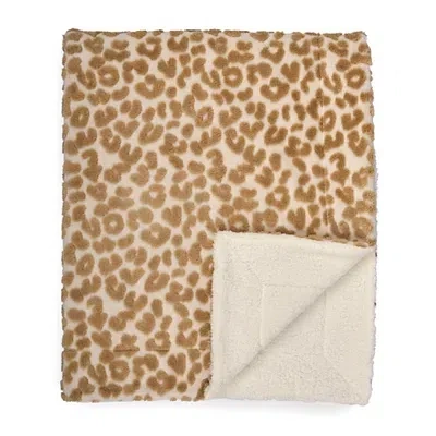 Kirkland's Leopard Fleece Throw In Brown