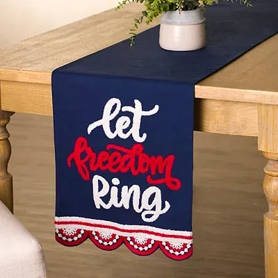 Kirkland's Let Freedom Ring Table Runner In White