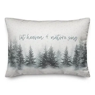 Kirkland's Let Heaven And Nature Sing Christmas Pillow In Gray