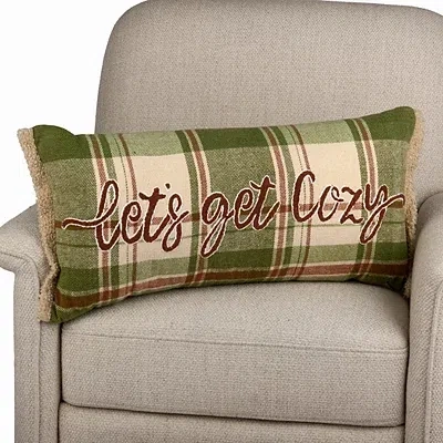 Kirkland's Lets Get Cozy Plaid Lumbar Pillow In Multi