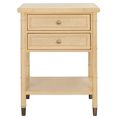 Kirkland's Light Blonde 2-drawer Claudia Side Table In Brown
