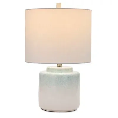 Kirkland's Light Blue And Cream Ombre Ceramic Table Lamp In White