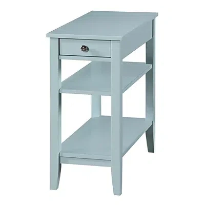 Kirkland's Light Blue Chairside End Table With Shelves