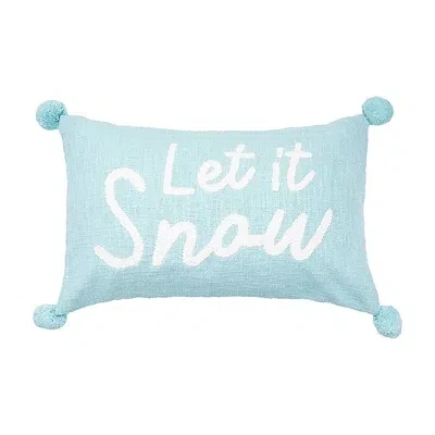 Kirkland's Light Blue Let It Snow Christmas Pillow