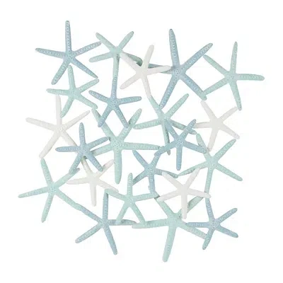 Kirkland's Light Blue Metal Overlapping Starfish Wall Plaque In Multi