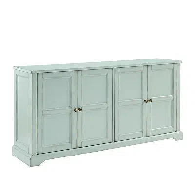 Kirkland's Light Blue Paneled 4-door Sideboard In Green
