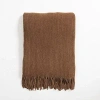 Kirkland's Light Brown Chenille Ribbed Throw In Brown