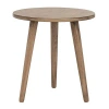 Kirkland's Light Brown Wood Round Scandinavian End Table In Brown