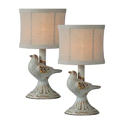 Kirkland's Light Gray June Bird Mini Table Lamps In Multi