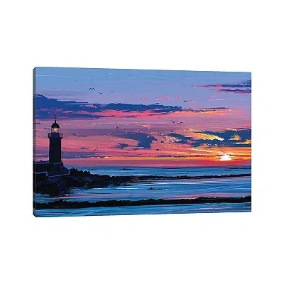 Kirkland's Lighthouse Coastal Canvas Art Print In Multi