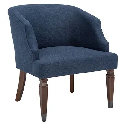 Kirkland's Linen Upholstered Harriet Accent Chair In Blue