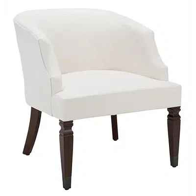 Kirkland's Linen Upholstered Harriet Accent Chair In White