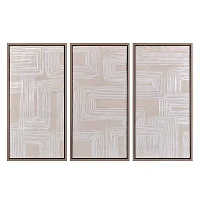 Kirkland's Lines In The Sand Framed Canvas Prints In Brown