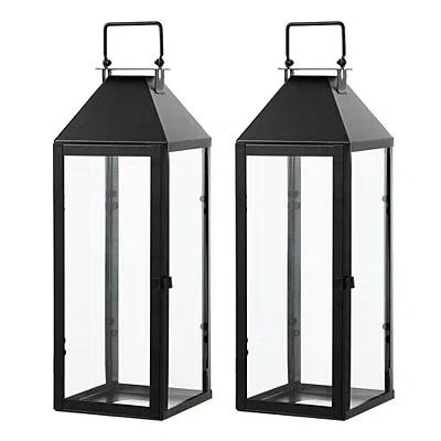 Kirkland's Lirio Black Outdoor Lanterns