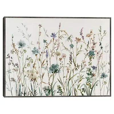 Kirkland's Little Blue Flowers Framed Canvas Art Print In Multi