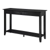 Kirkland's Long Black Single Drawer Console Table In Black