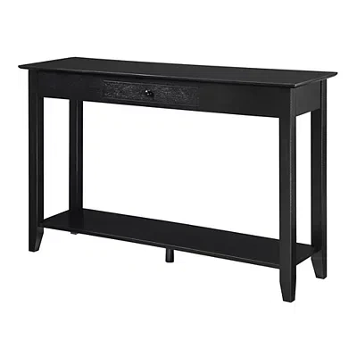 Kirkland's Long Black Single Drawer Console Table