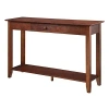 Kirkland's Long Brown Single Drawer Console Table In Brown