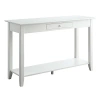 Kirkland's Long White Single Drawer Console Table In White