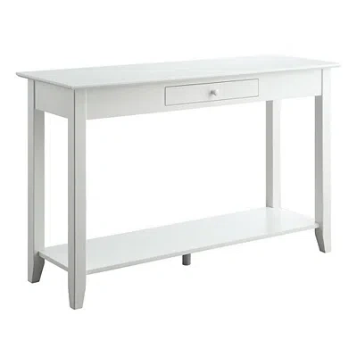 Kirkland's Long White Single Drawer Console Table