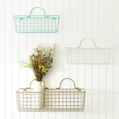 Kirkland's Long Wire Basket Set In Multi