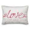 Kirkland's Love Is All You Need Ribbon Lumbar Pillow In Multi