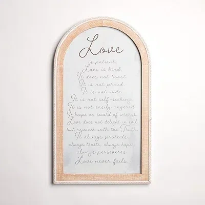 Kirkland's Love Is Patient Arched Wall Plaque In White