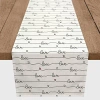 Kirkland's Love Script Pattern Table Runner In White