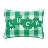 Kirkland's Luck Clovers Plaid Pillow In Multi