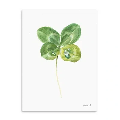 Kirkland's Lucky Clover Canvas Art Print In White