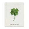 Kirkland's Lucky Four Leaf Clover Canvas Art Print In White