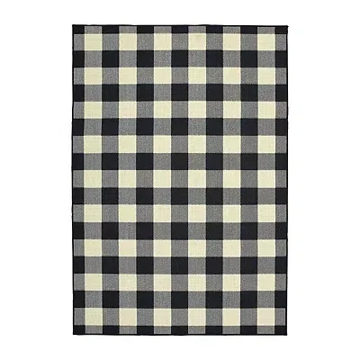 Kirkland's Madura Buffalo Check Outdoor Area Rug In Multi