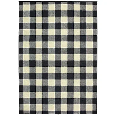 Kirkland's Madura Buffalo Check Outdoor Area Rug In Multi