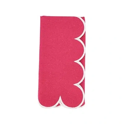 Kirkland's Magenta Scalloped Edge Napkins In Pink