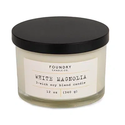 Kirkland's Magnolia Typewriter 3-wick Jar Candle In Black