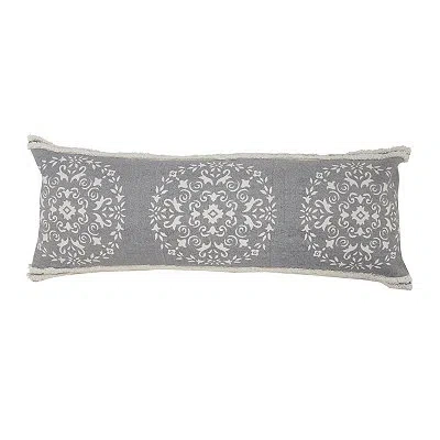 Kirkland's Mandala Lumbar Pillow In Gray
