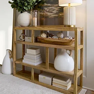Kirkland's Mango Wood Banff Console Table In Brown