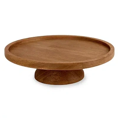 Kirkland's Mango Wood Cake Stand In Brown