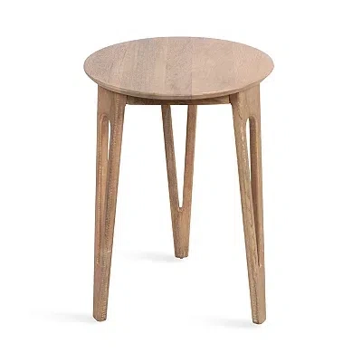 Kirkland's Mango Wood Round Kershaw Accent Table In Brown
