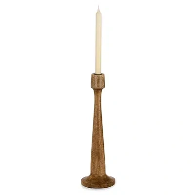 Kirkland's Mango Wood Taper Candle Holder In Brown