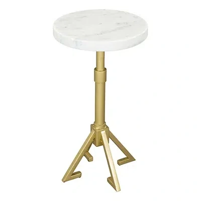 Kirkland's Marble And Gold Metal Maurice End Table